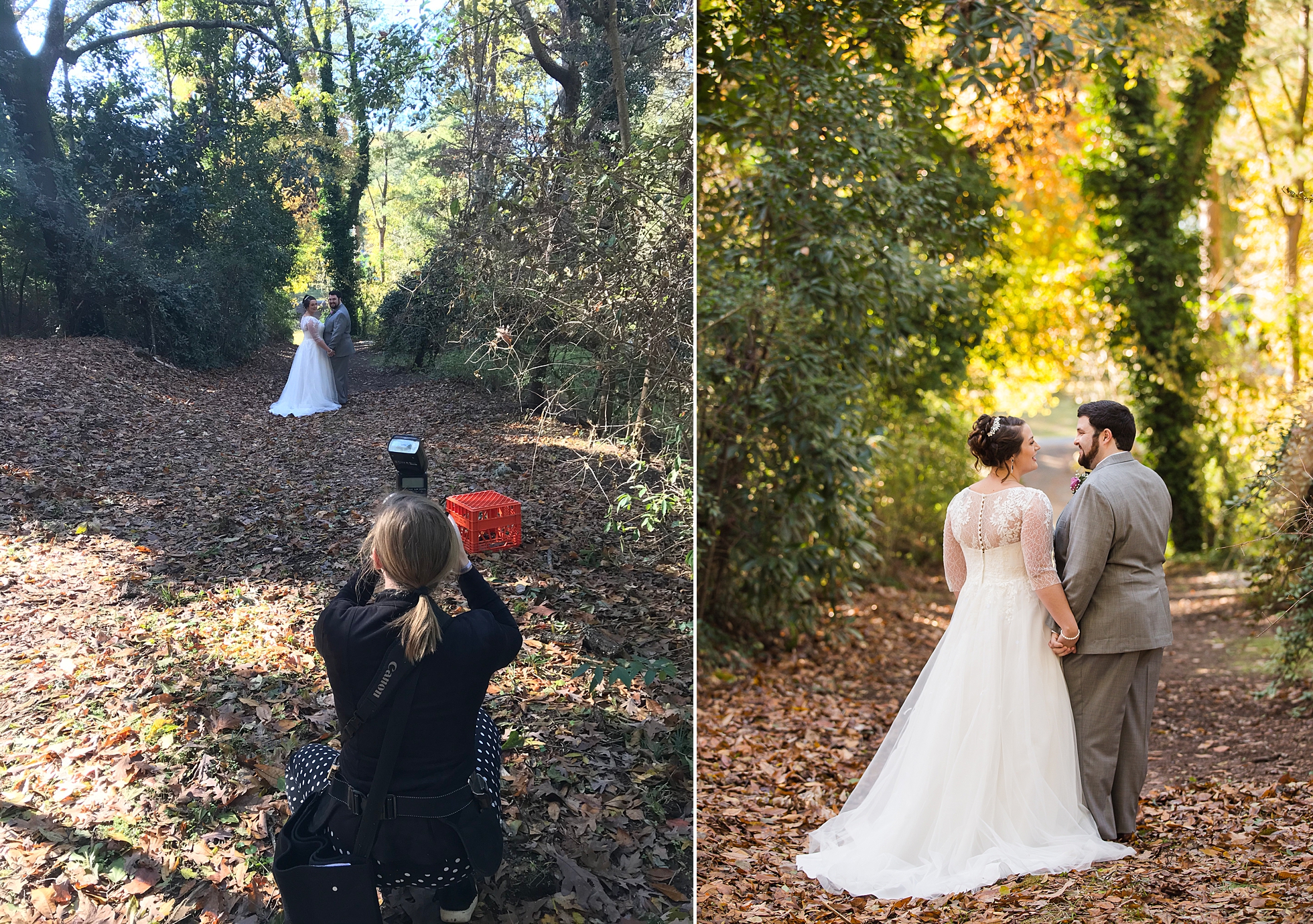 behind the scenes wedding photographer