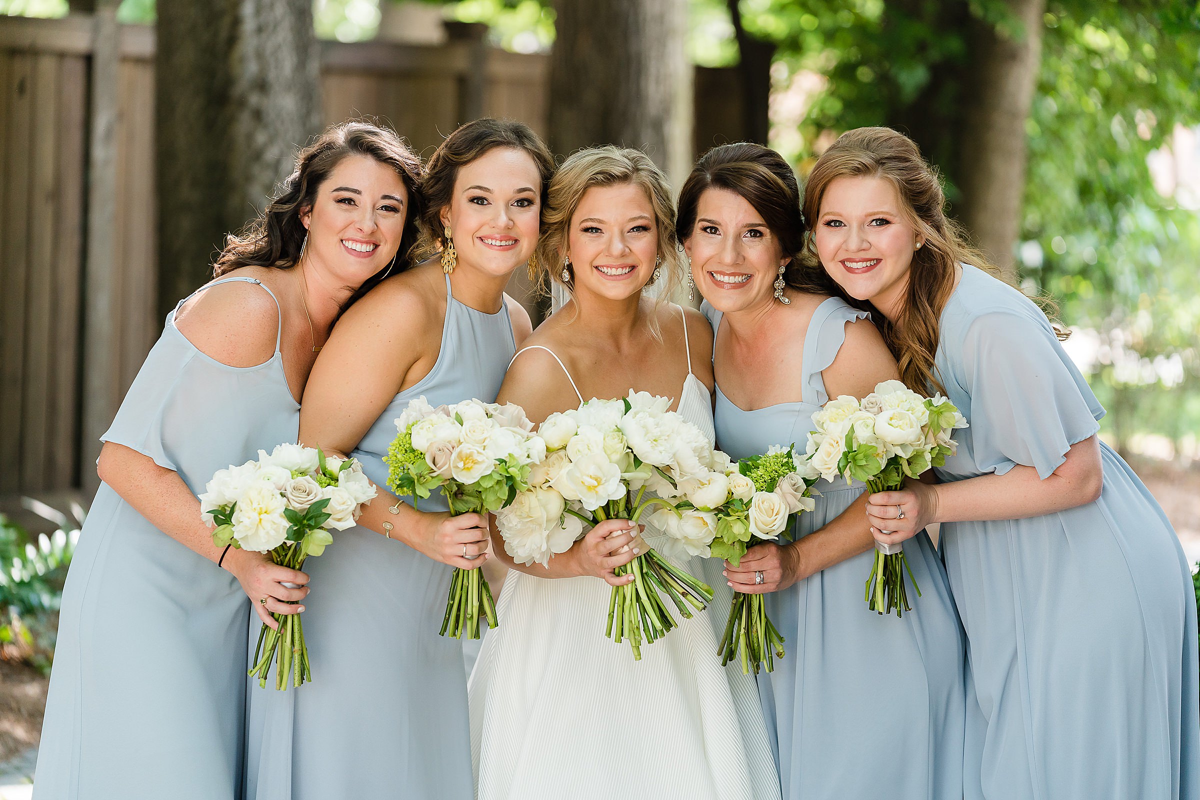 blue bridesmaids athens ga wedding