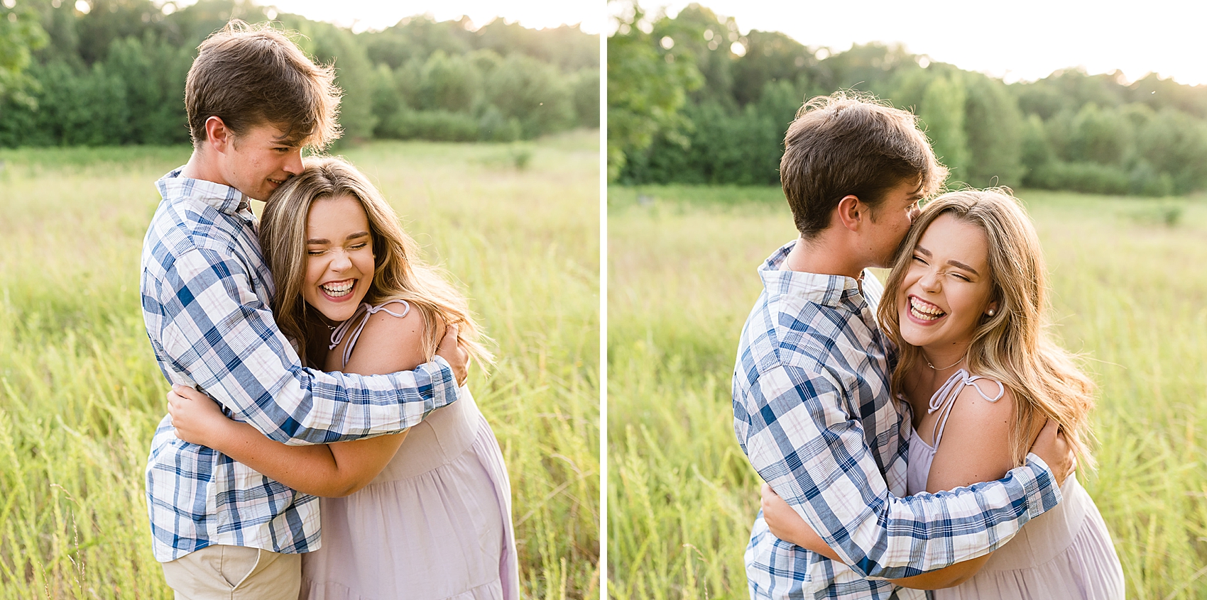couple photos in field candid