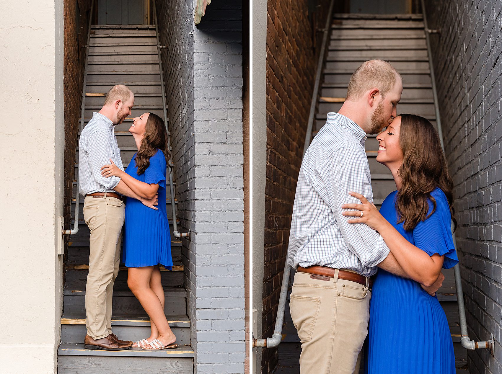downtown city alley engagement 