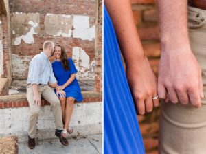 rustic engagement photos downtown