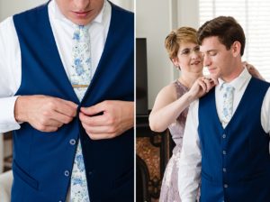 groom getting ready hipster tie