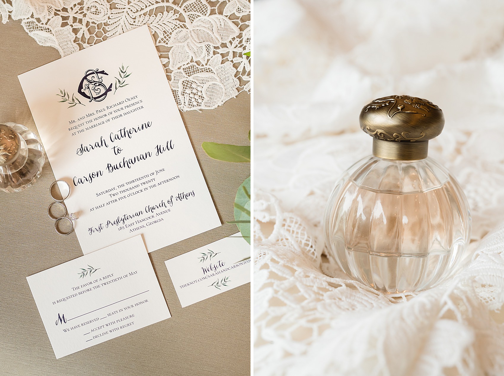 wedding invitations details perfume
