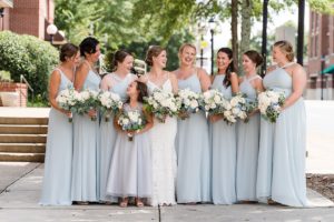 athens ga blue bridesmaids wedding