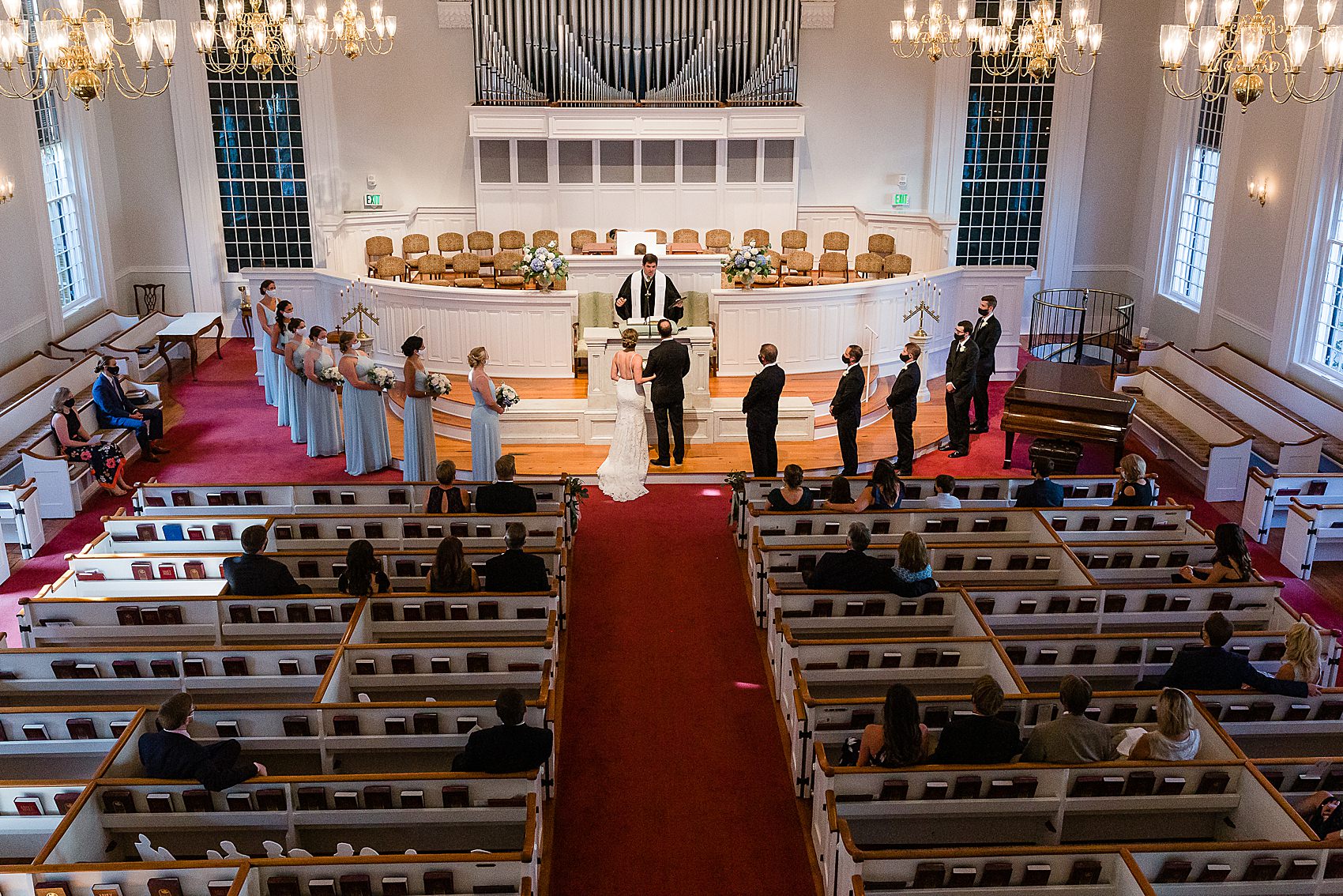 covid church intimate wedding