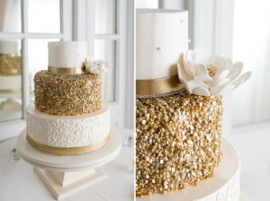 cake gold classic ballroom wedding