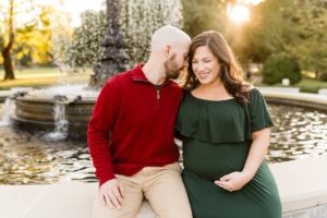 christmas maternity couple expecting announcement
