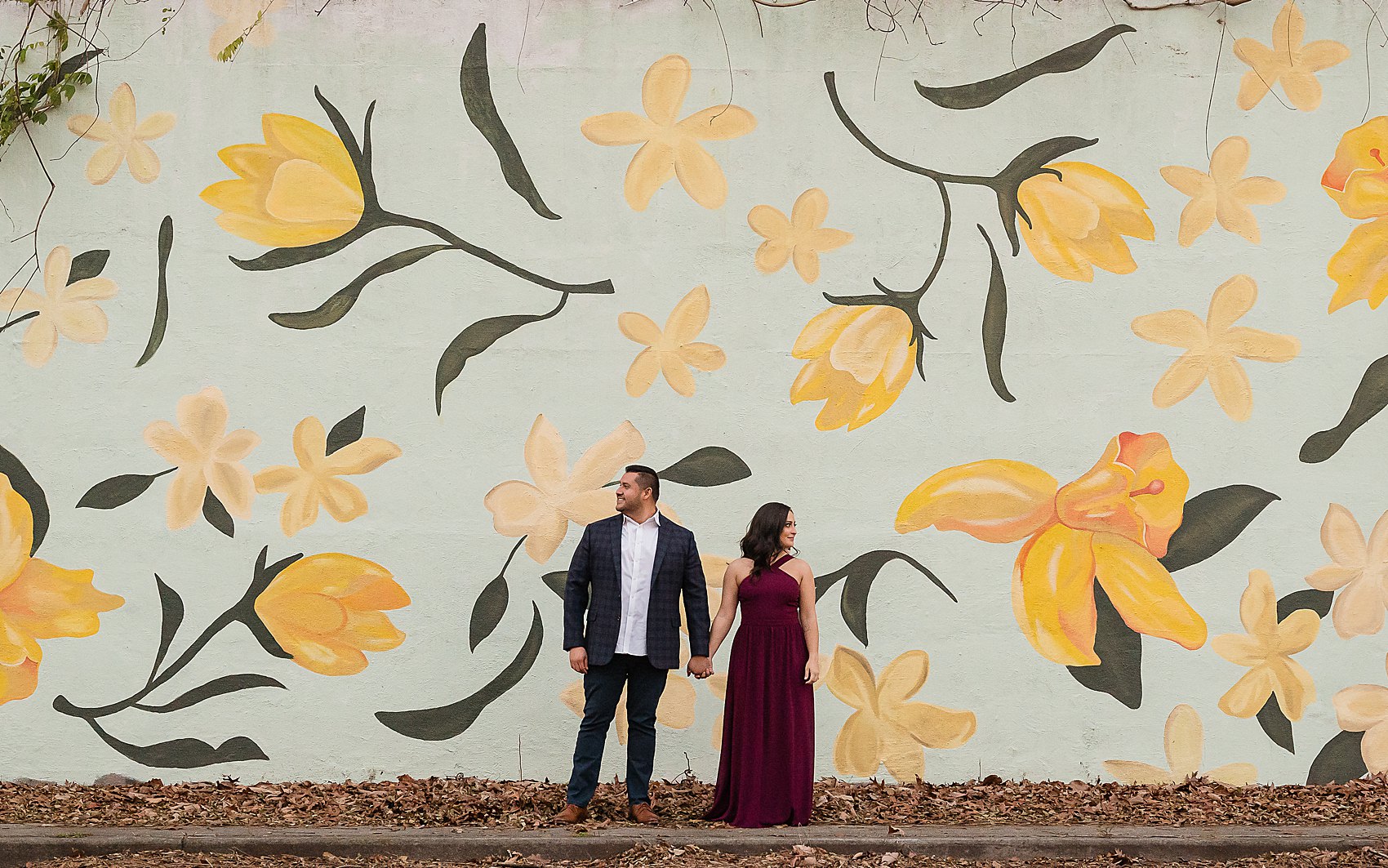 engagement mural wall flowers smyrna