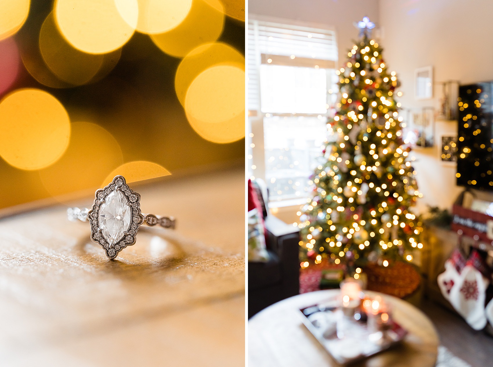 vintage engagement ring christmas tree