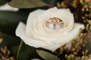 wedding rings flowers magnolias