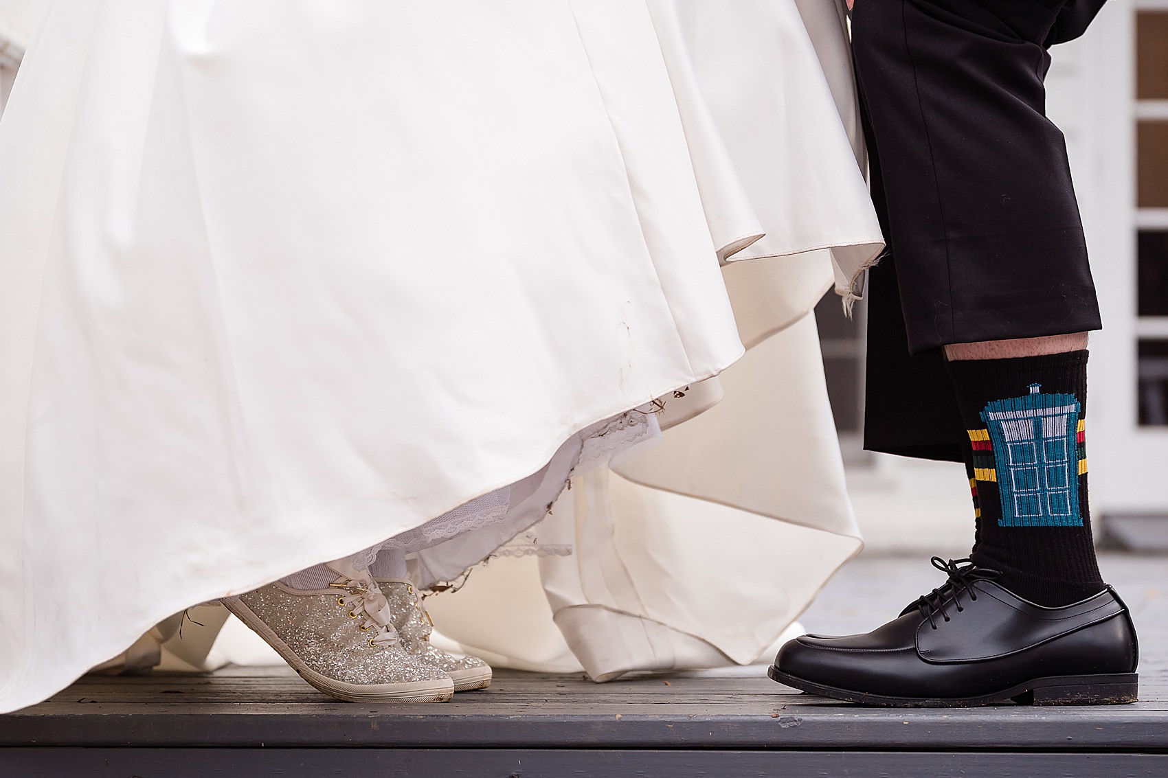 bride groom shoes feet