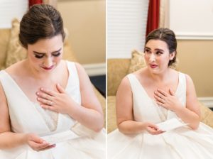 emotional letter wedding bride