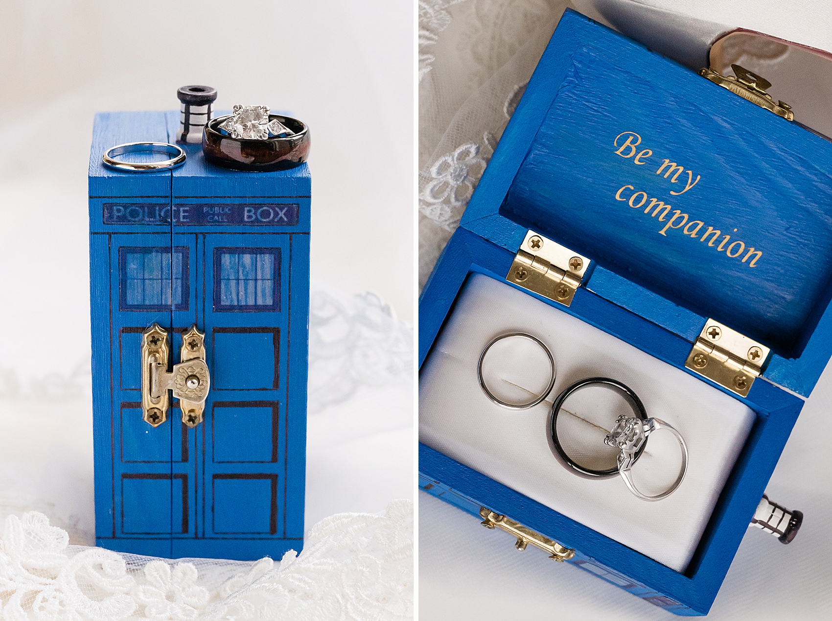 doctor who wedding details ring box tardis