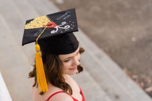 geology major decorated graduation cap