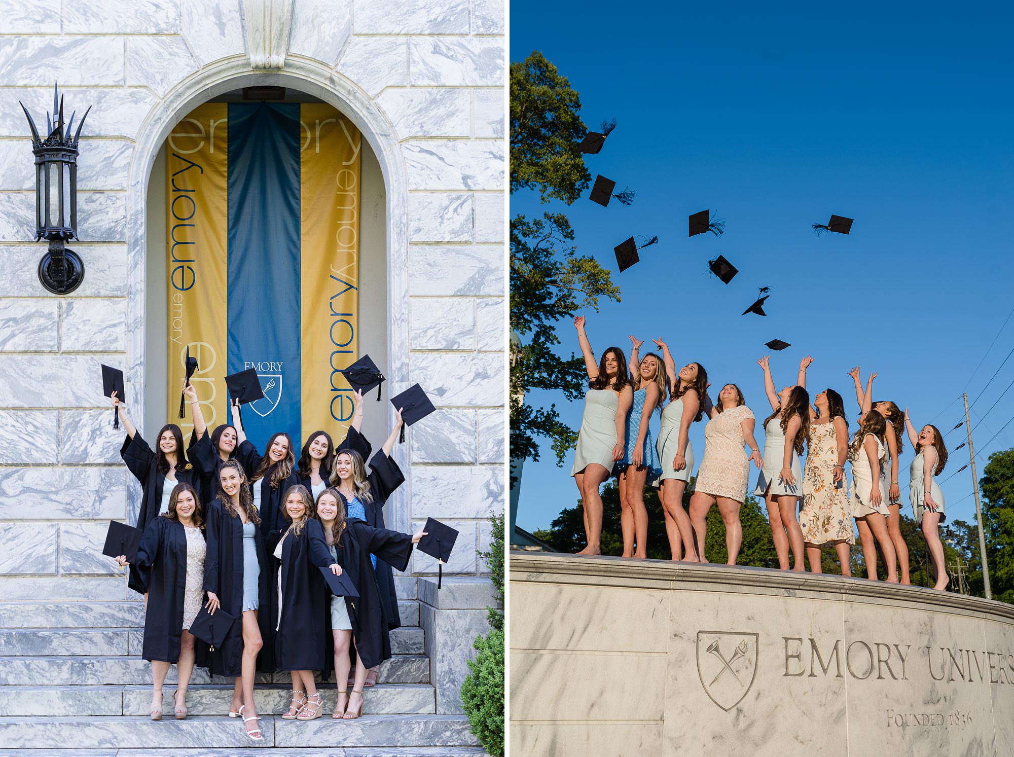 emory university graduation cap toss