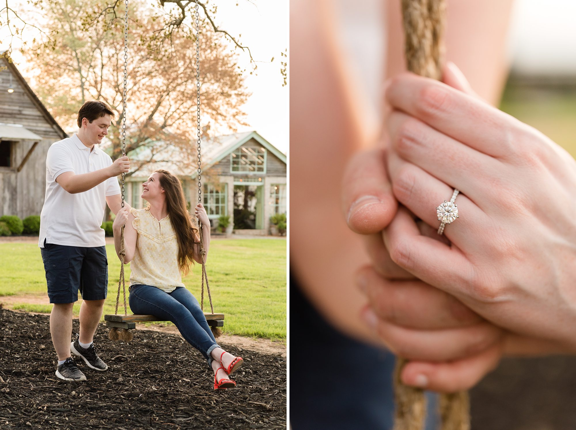 west milford farm rope swing engagement ring
