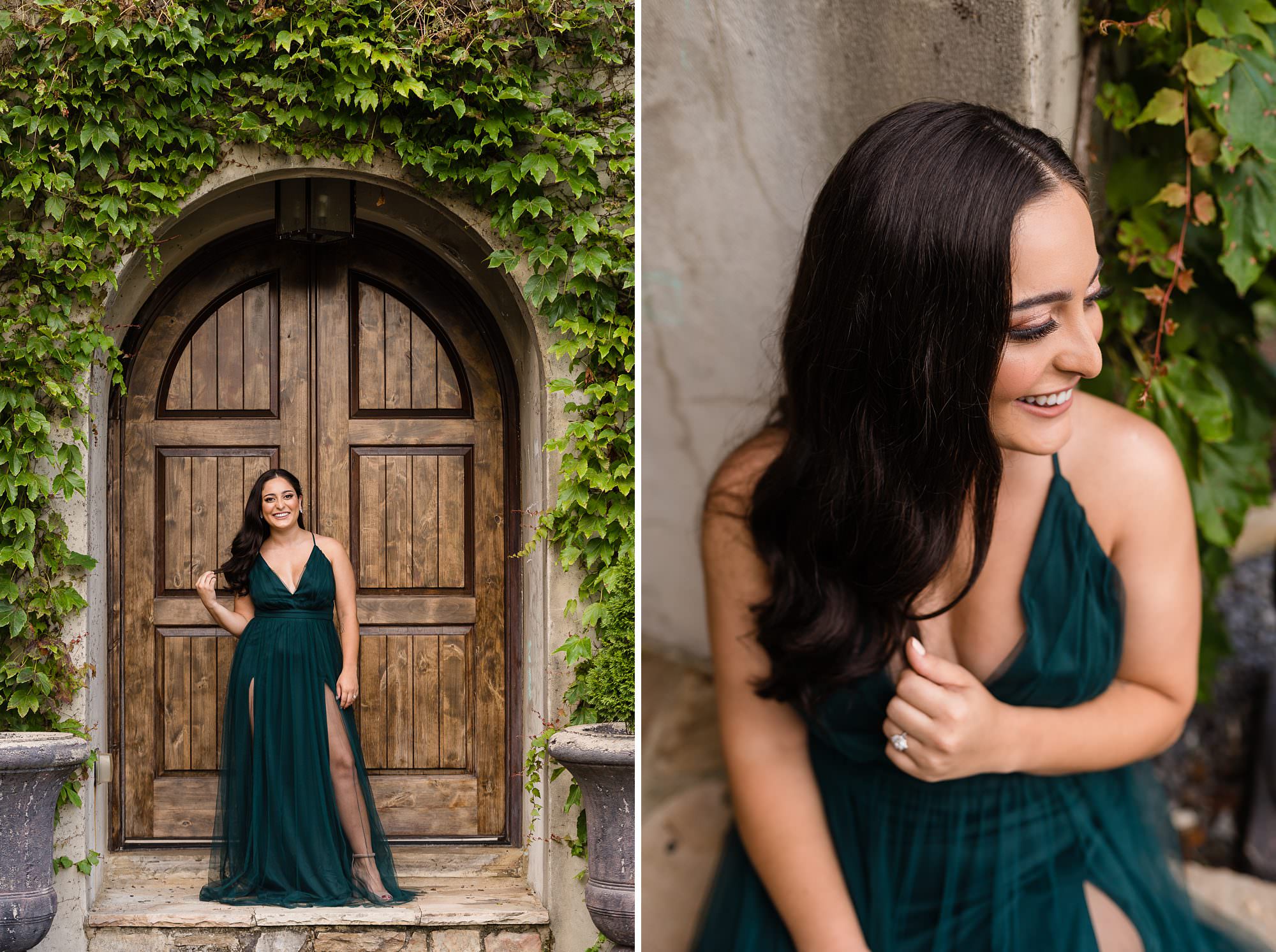 green dress emerald elegant