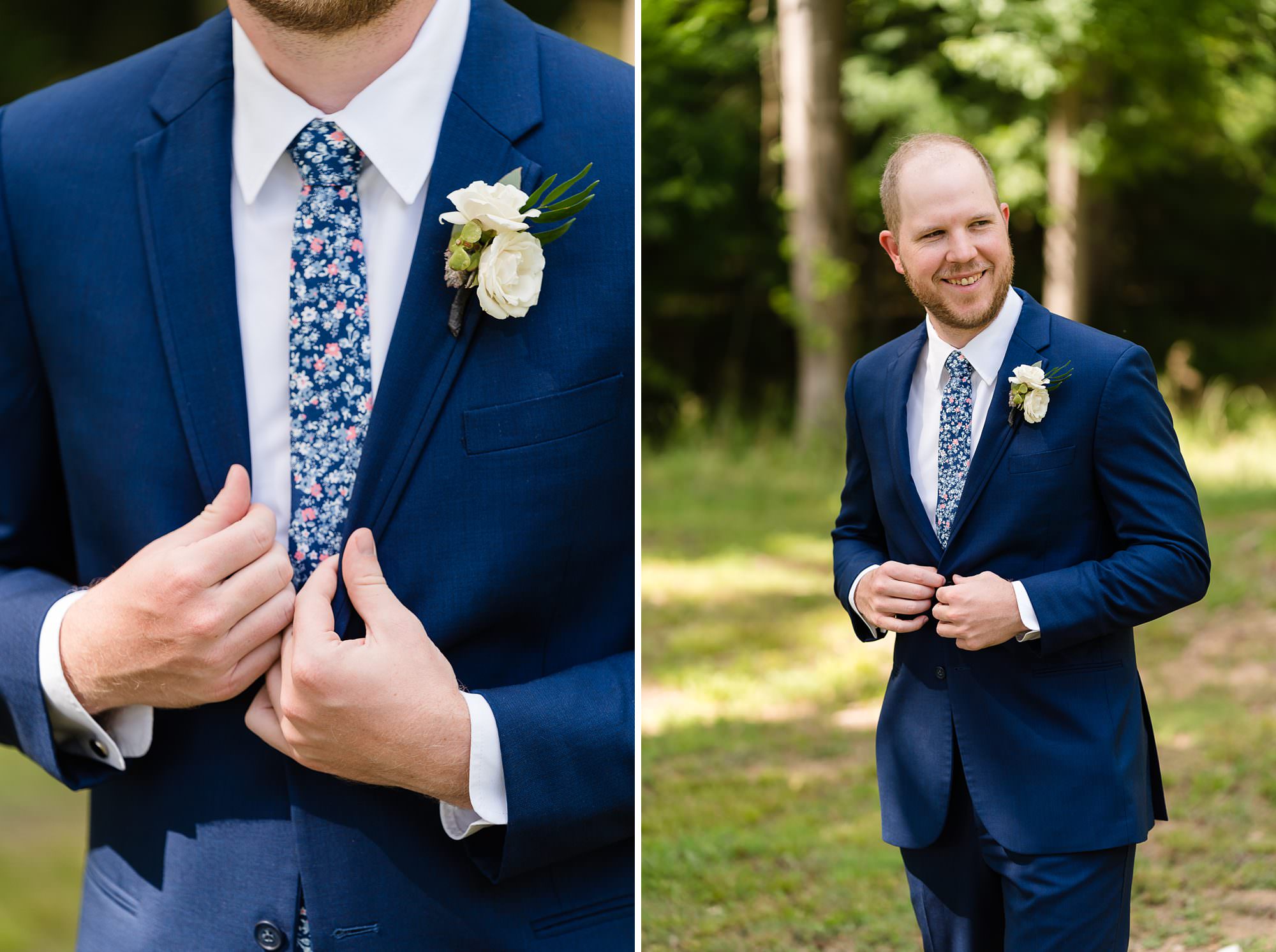 groom wedding navy tie