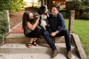 dogs front porch engagement