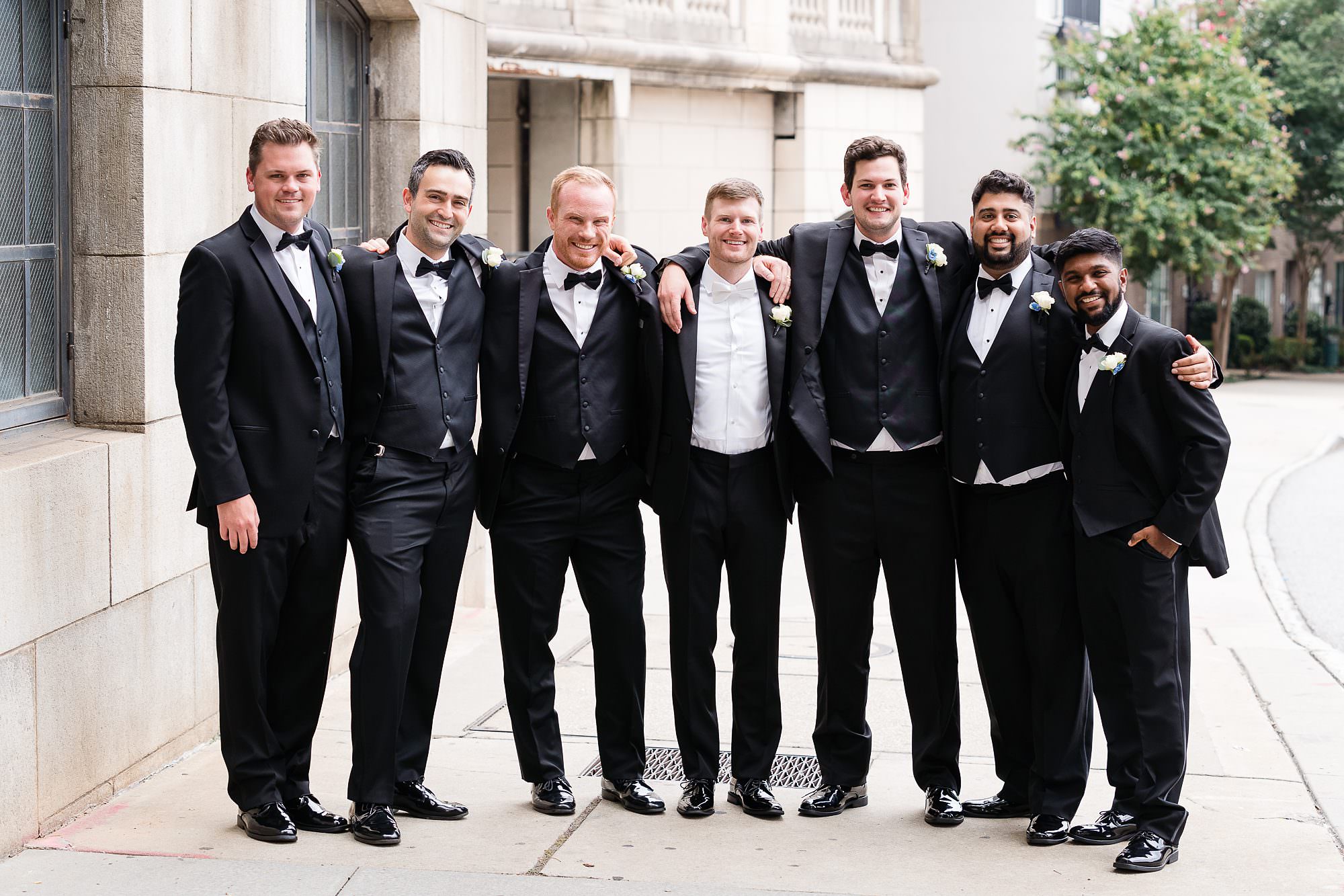 groomsmen black tie wedding