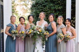 bridesmaids dresses mismatched wedding