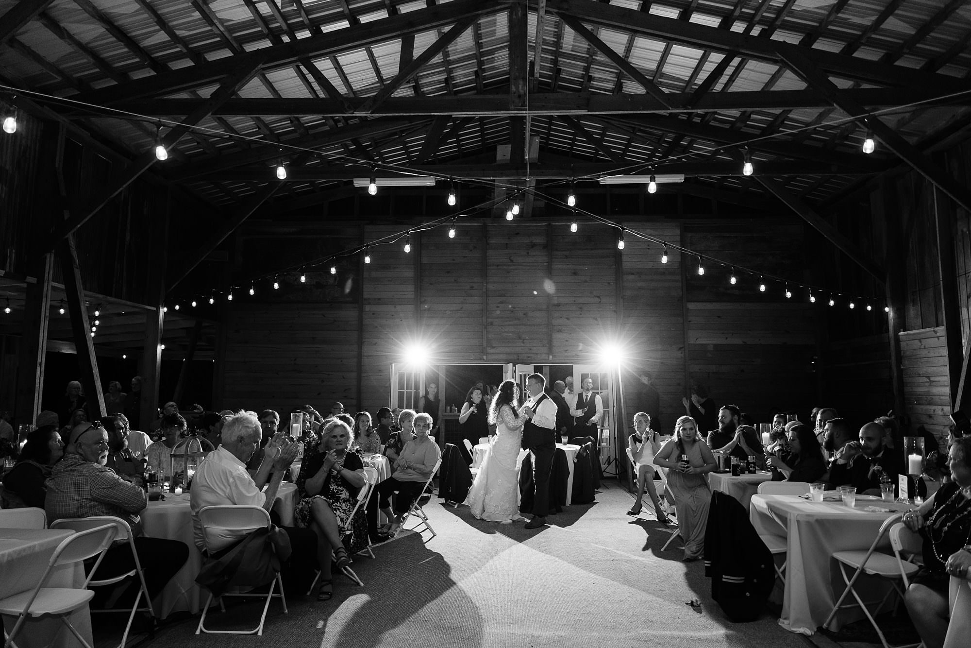 first dance barn wedding