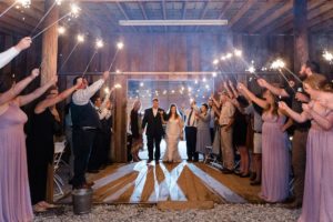 sparkler exit barn wedding georgia