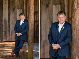 groom barn farm wedding navy