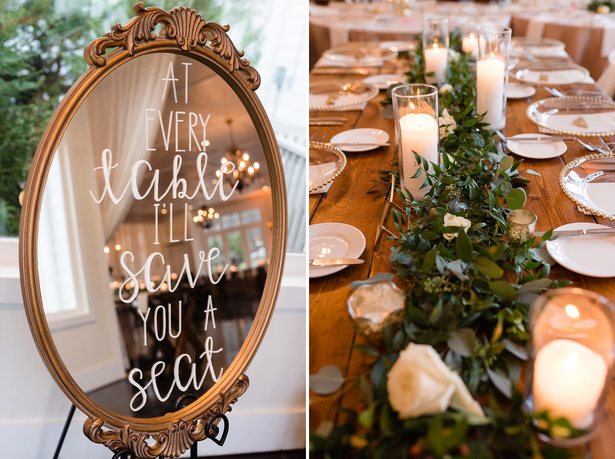 seating chart mirror reception details