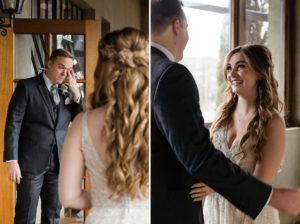 first look emotional reaction wedding