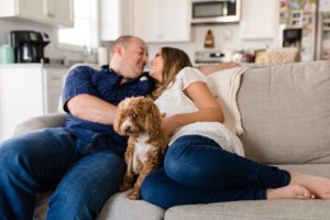 lifestyle home dog engagement