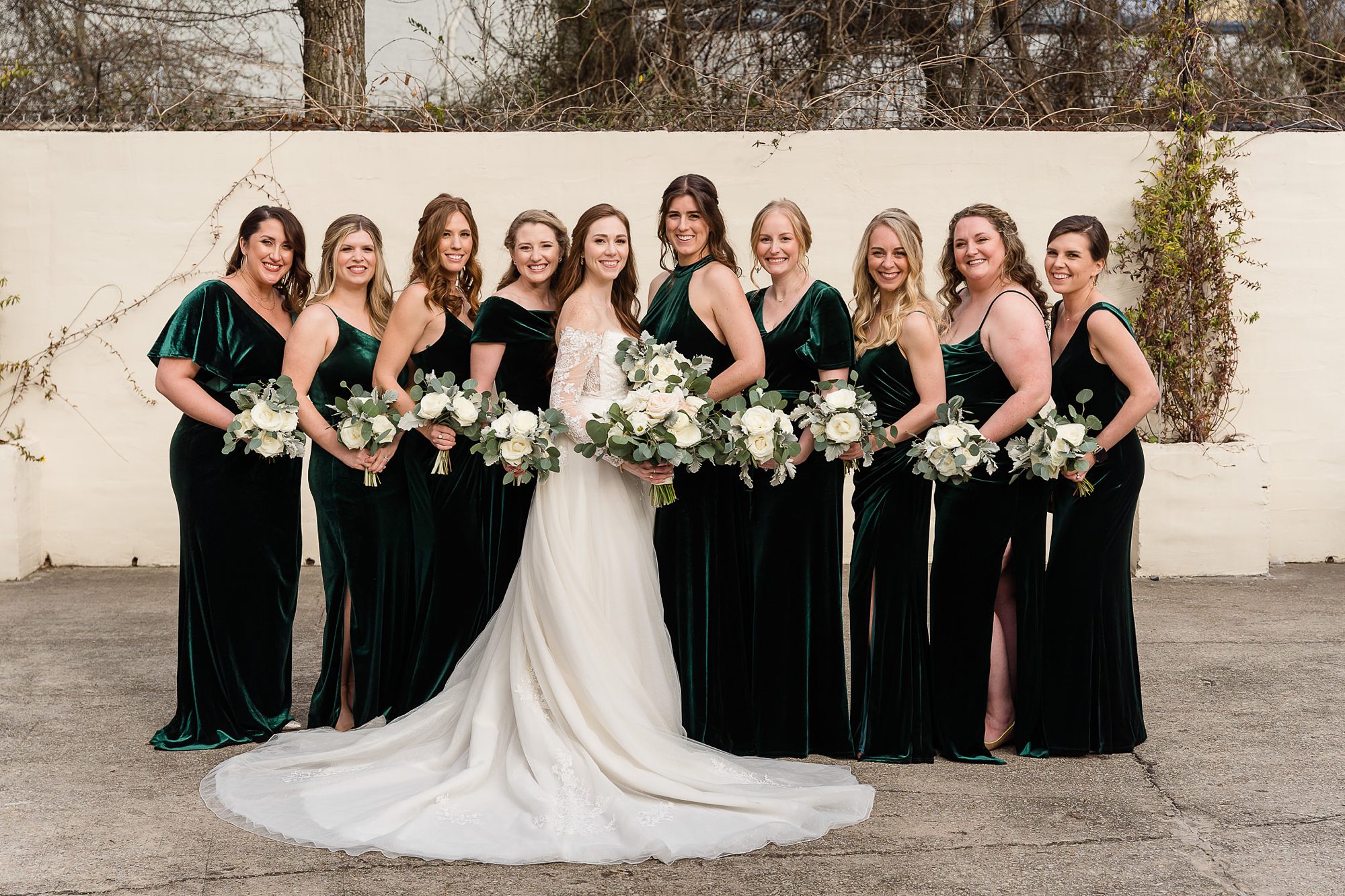 emerald bridesmaids dresses