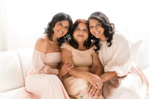 mother daughters glamour portrait