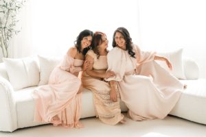 mother daughters glamour portrait
