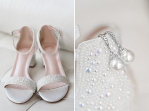 shoes wedding peal earrings