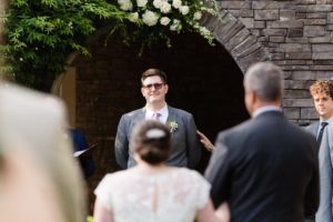 groom reaction wedding ceremony