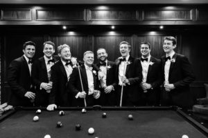 groomsmen pool table
