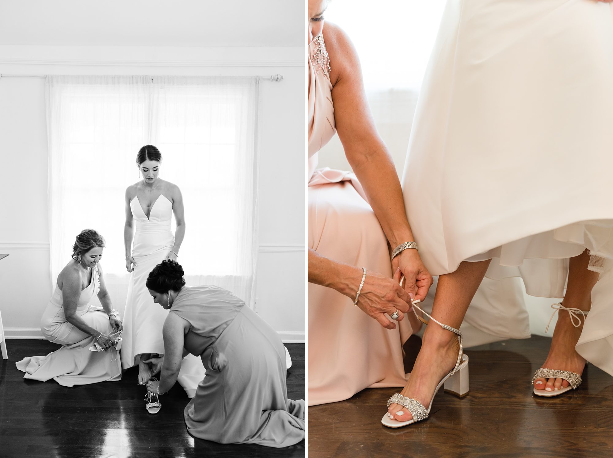 bride getting ready shoes lrf