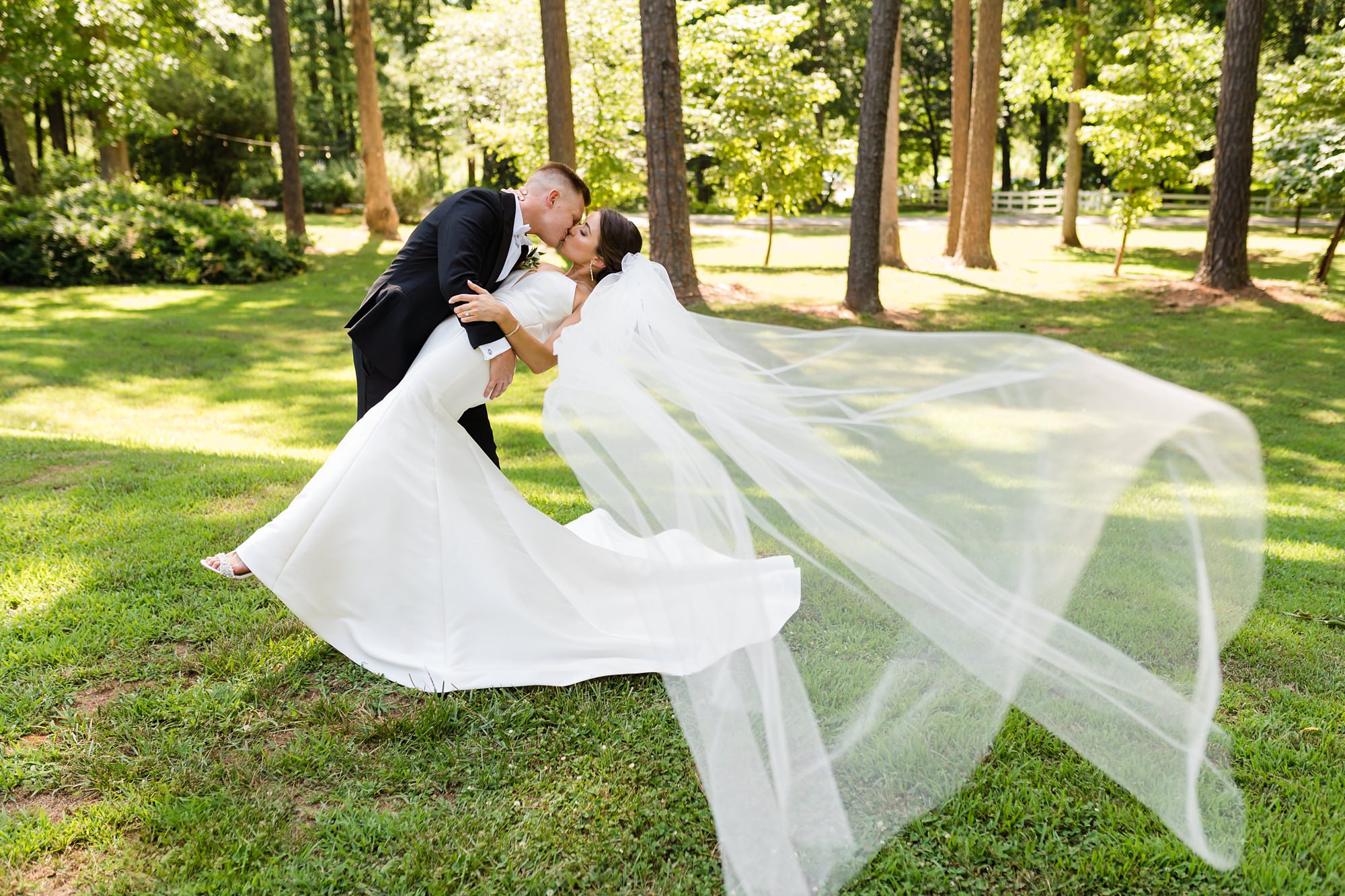 wedding bride groom portraits veil
