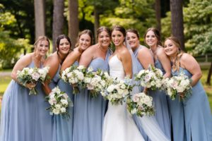 blue bridesmaids dresses wedding
