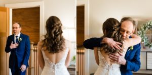 father daughter first look wedding