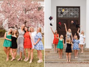 mismatched dresses sorority senior graduation uga