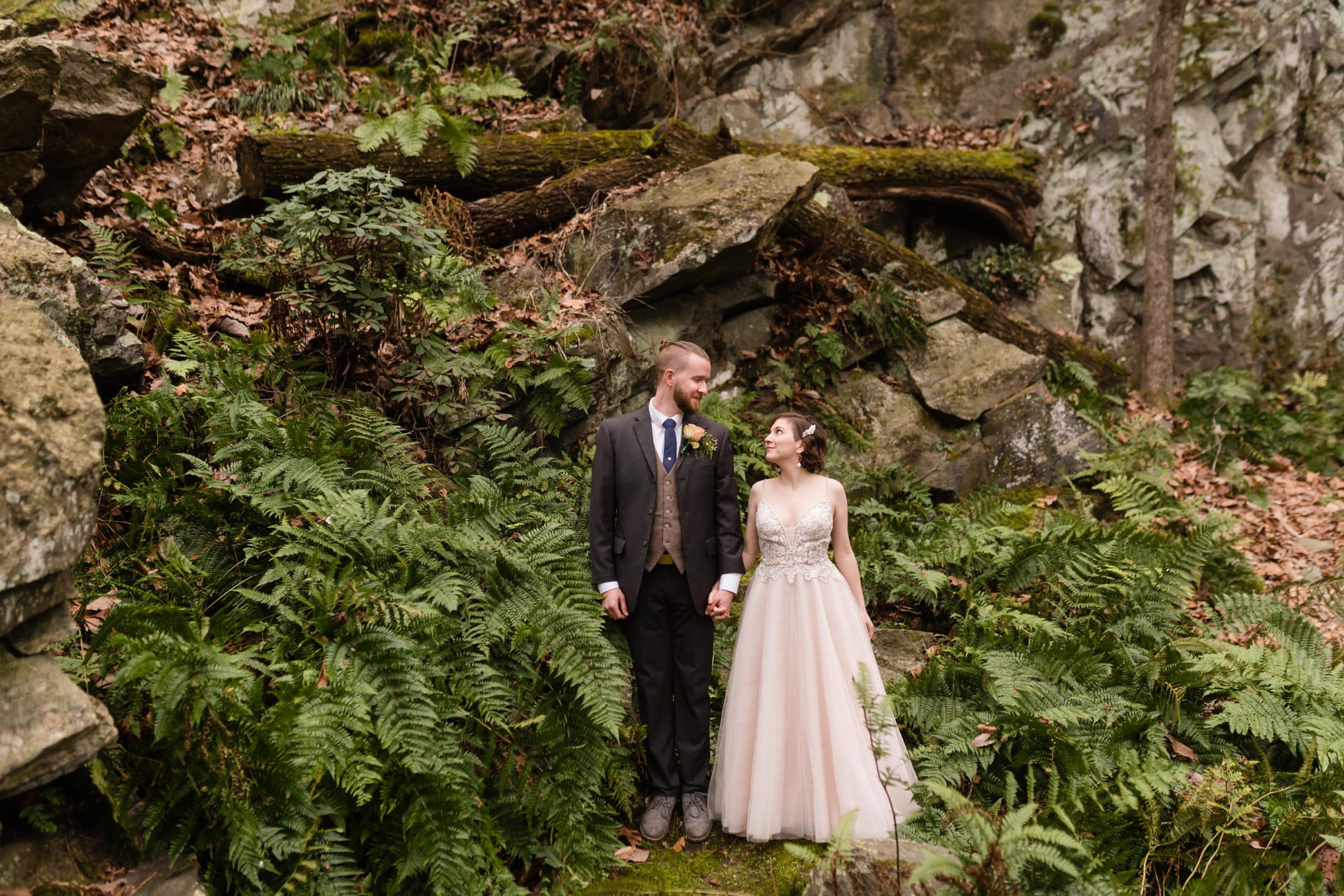 intimate elopement forest wedding georgia