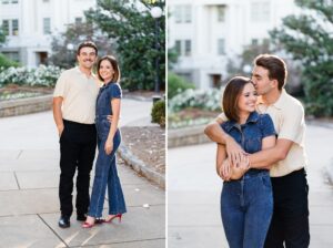 couple athens georgia campus grads