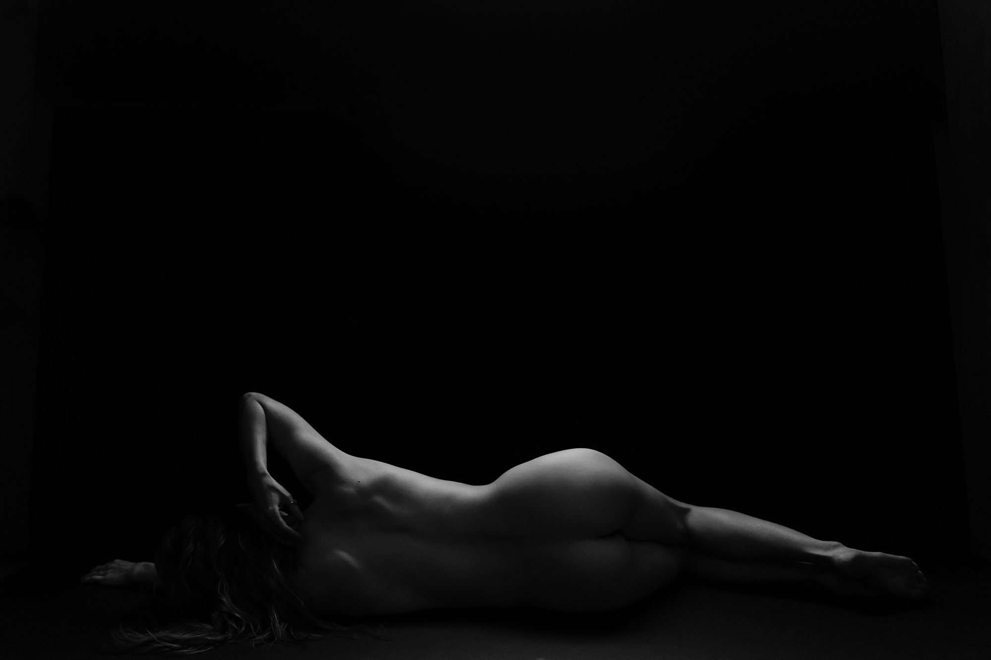 black white image nude art