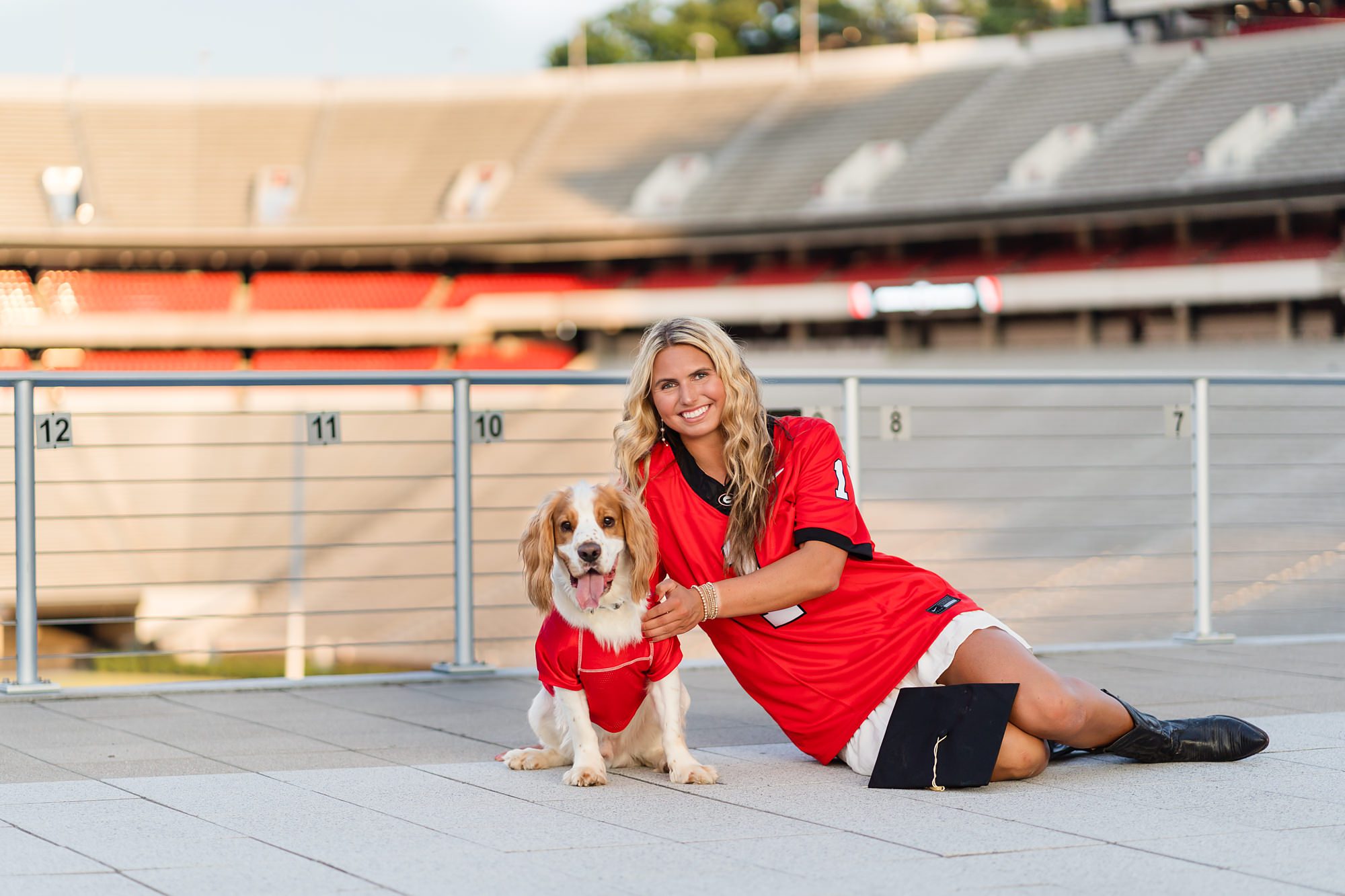 sanford stadium uga senior photographer dog