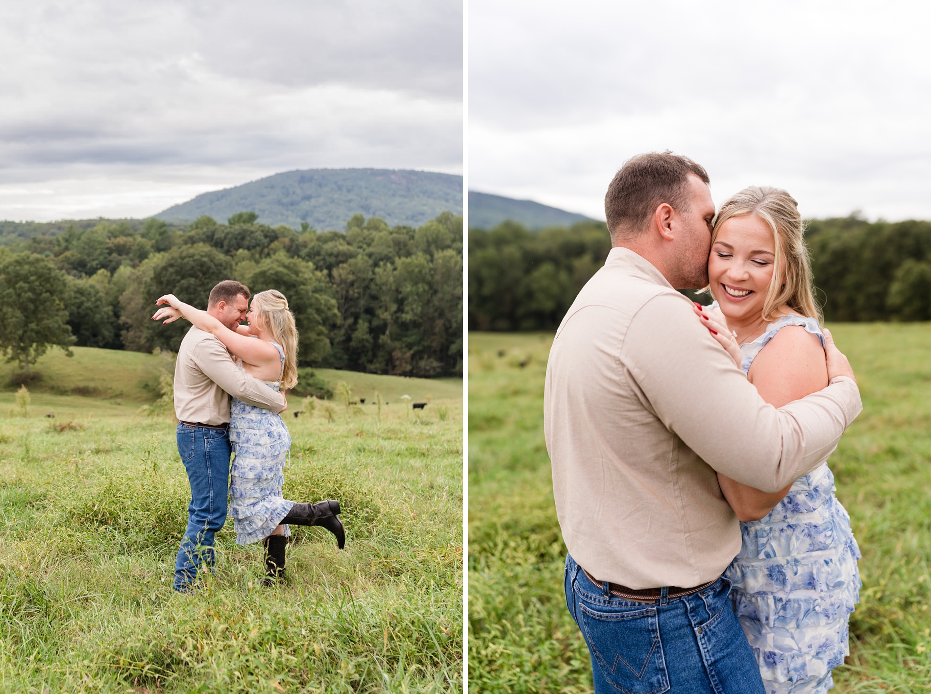 engagement photographer mountains north ga farm