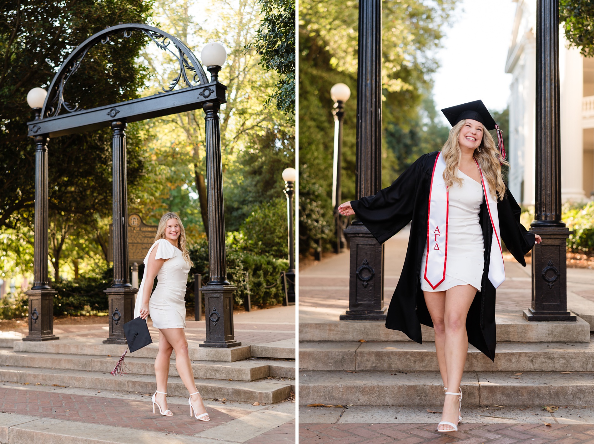 uga arch senior graduation grad gown