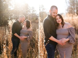 golden hour field maternity athens ga