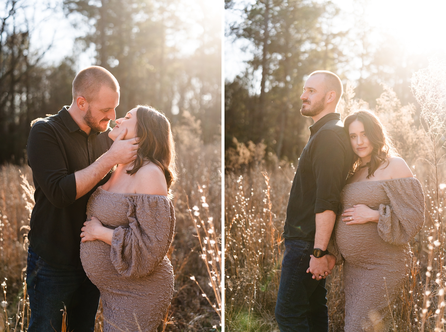 golden hour field maternity athens ga